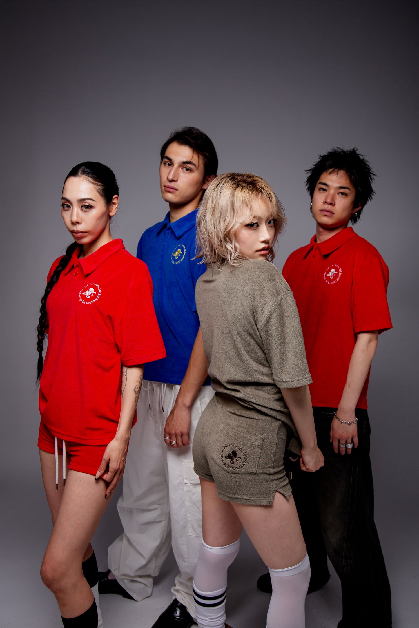 PILE POLO SHIRT red