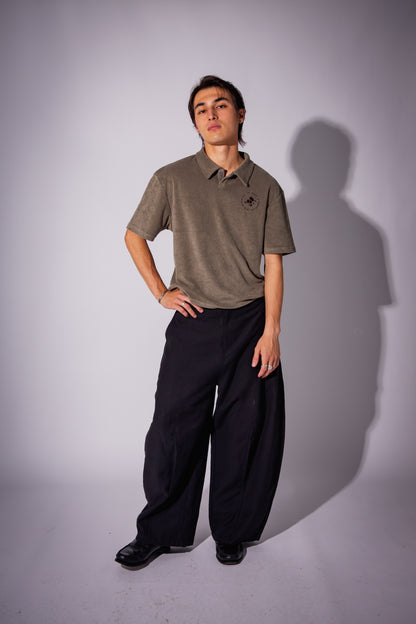 PILE POLO SHIRT khaki