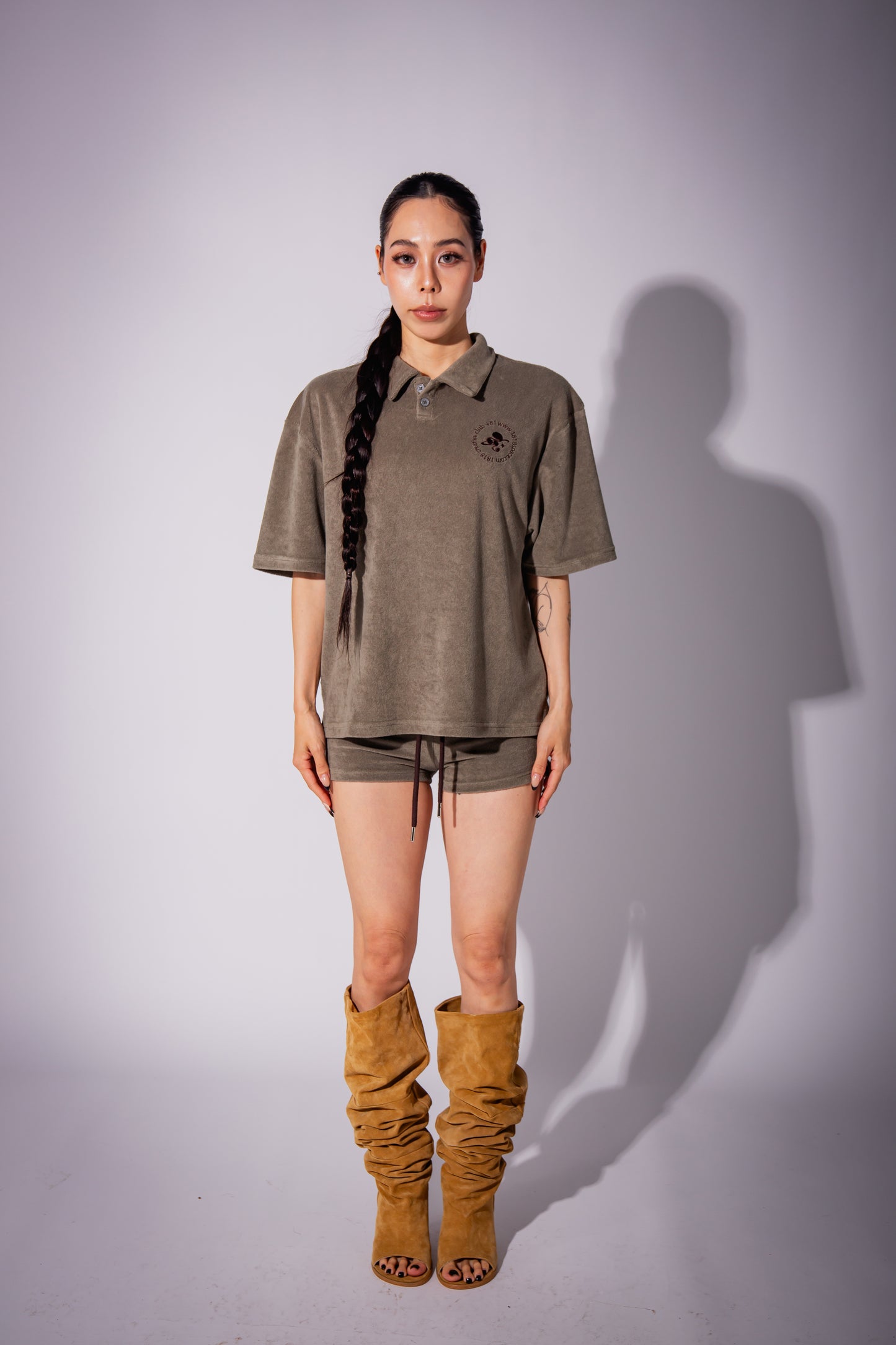 PILE POLO SHIRT khaki