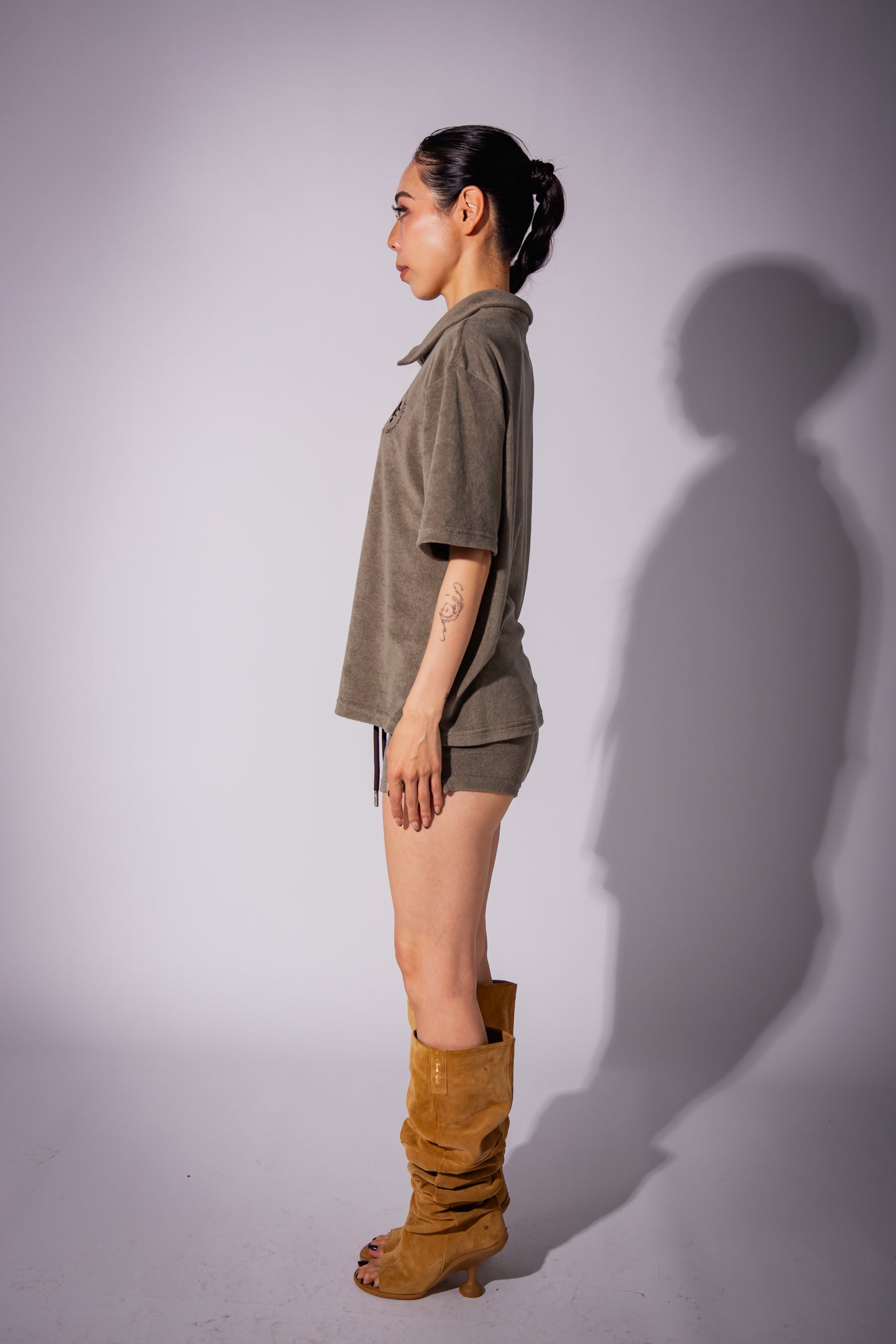 PILE POLO SHIRT khaki