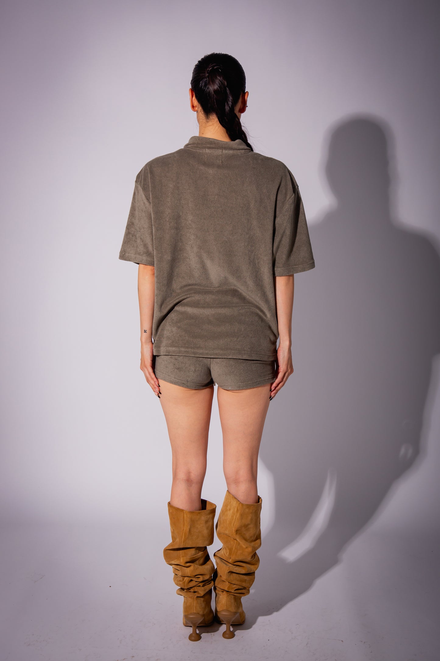 PILE POLO SHIRT khaki