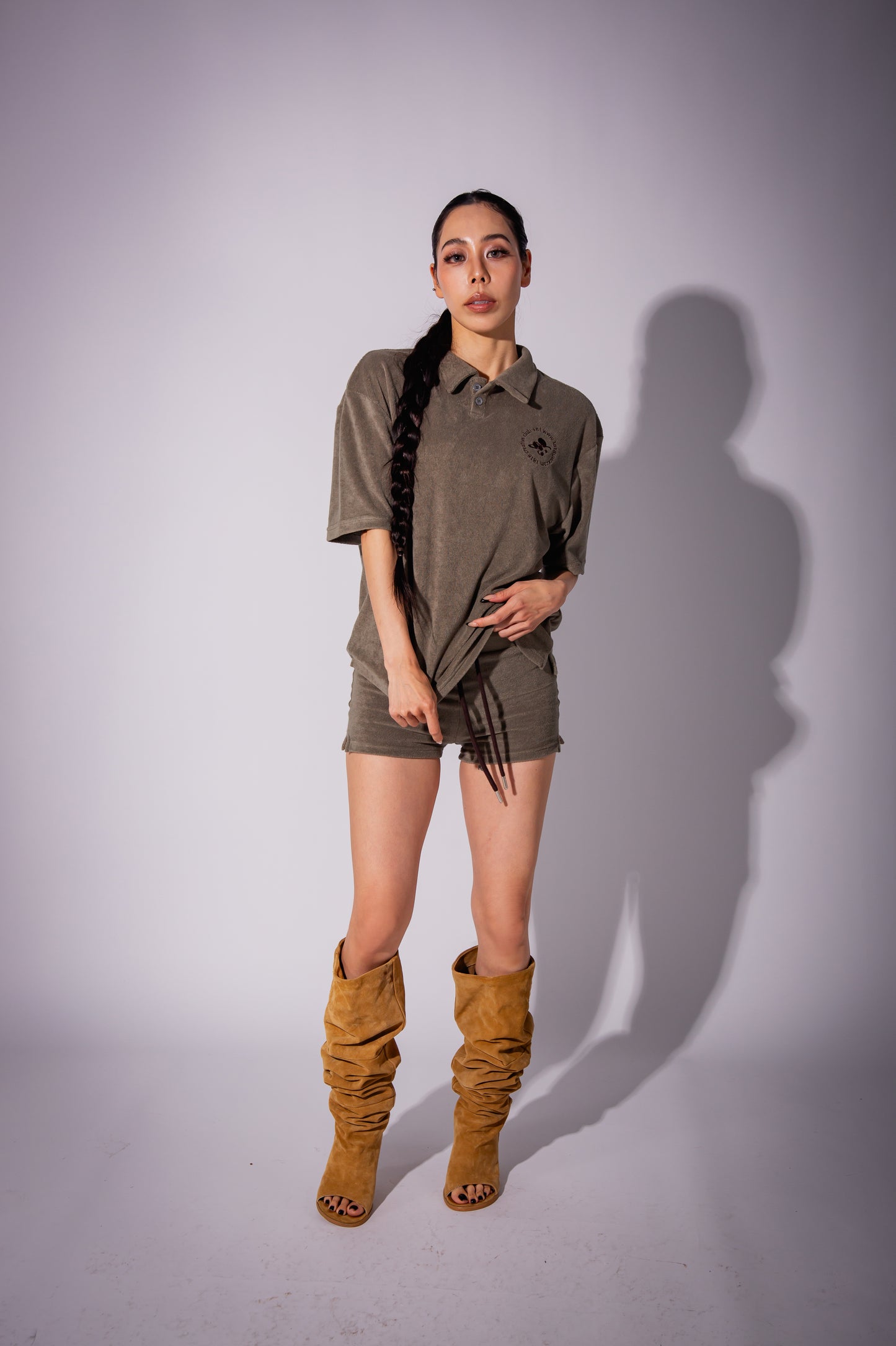 PILE HOT PANTS khaki
