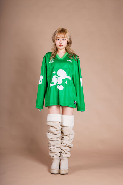 MESH TEAM L/S TEE green