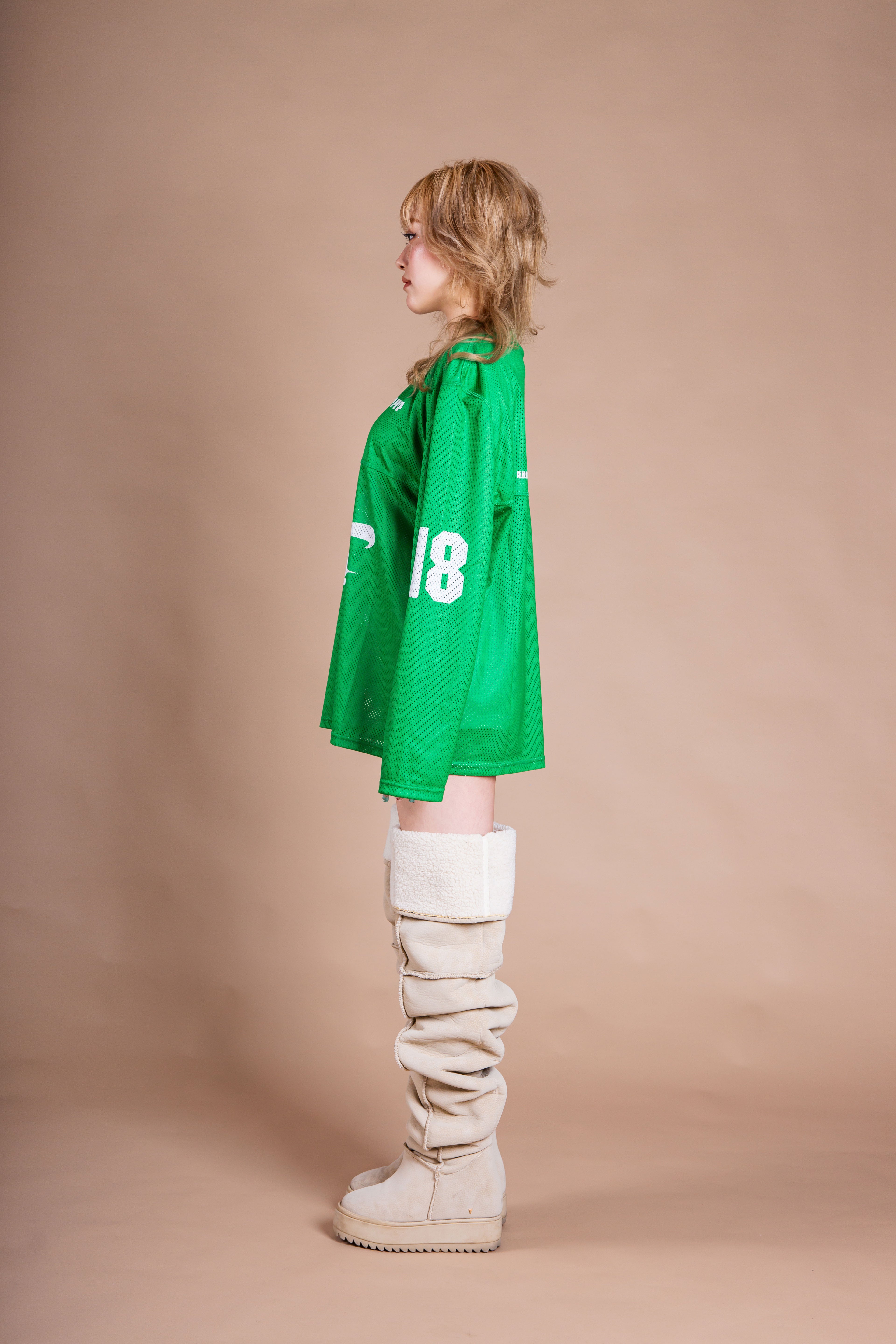MESH TEAM L/S TEE green – 1818