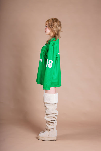 MESH TEAM L/S TEE green