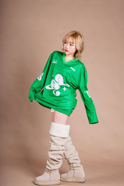 MESH TEAM L/S TEE green