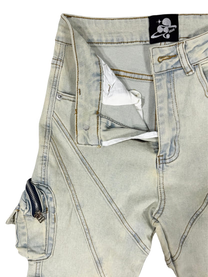 POCKET FLARE DENIM wash