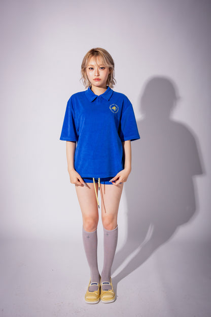 PILE POLO SHIRT blue