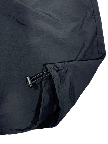 HOOK GATHER NYLON PANTS black