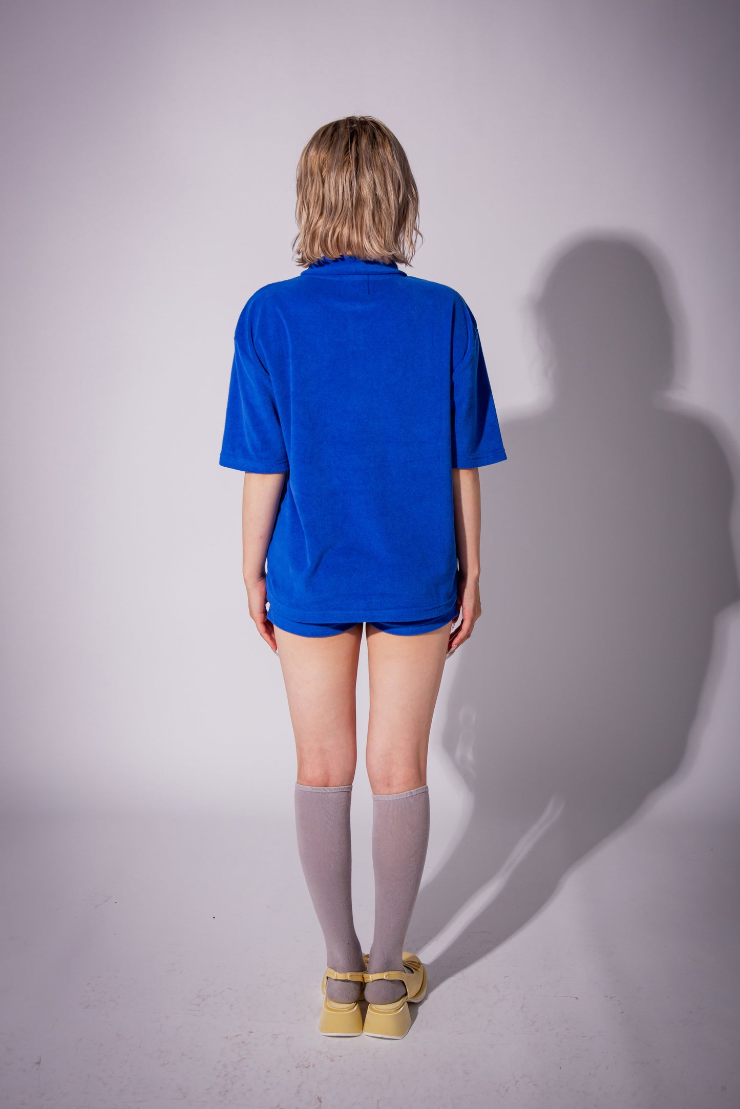PILE POLO SHIRT blue