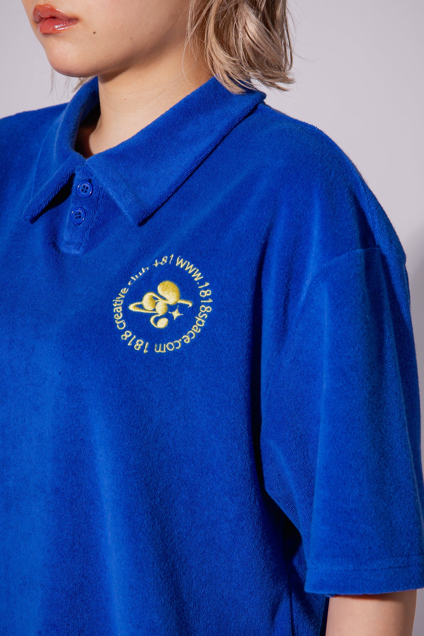 PILE POLO SHIRT blue
