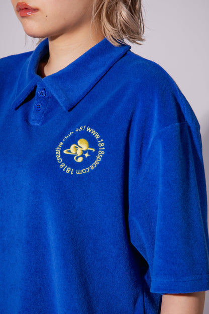 PILE POLO SHIRT blue