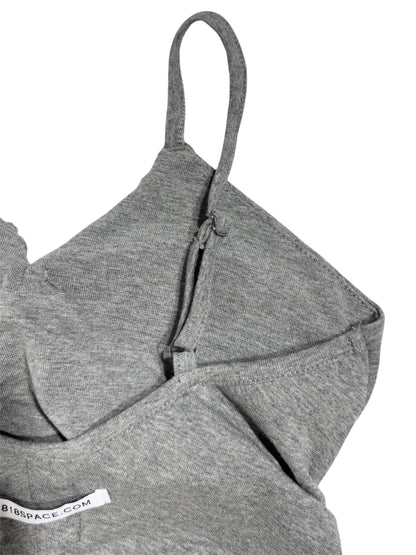 V NECK ONEPIECE gray