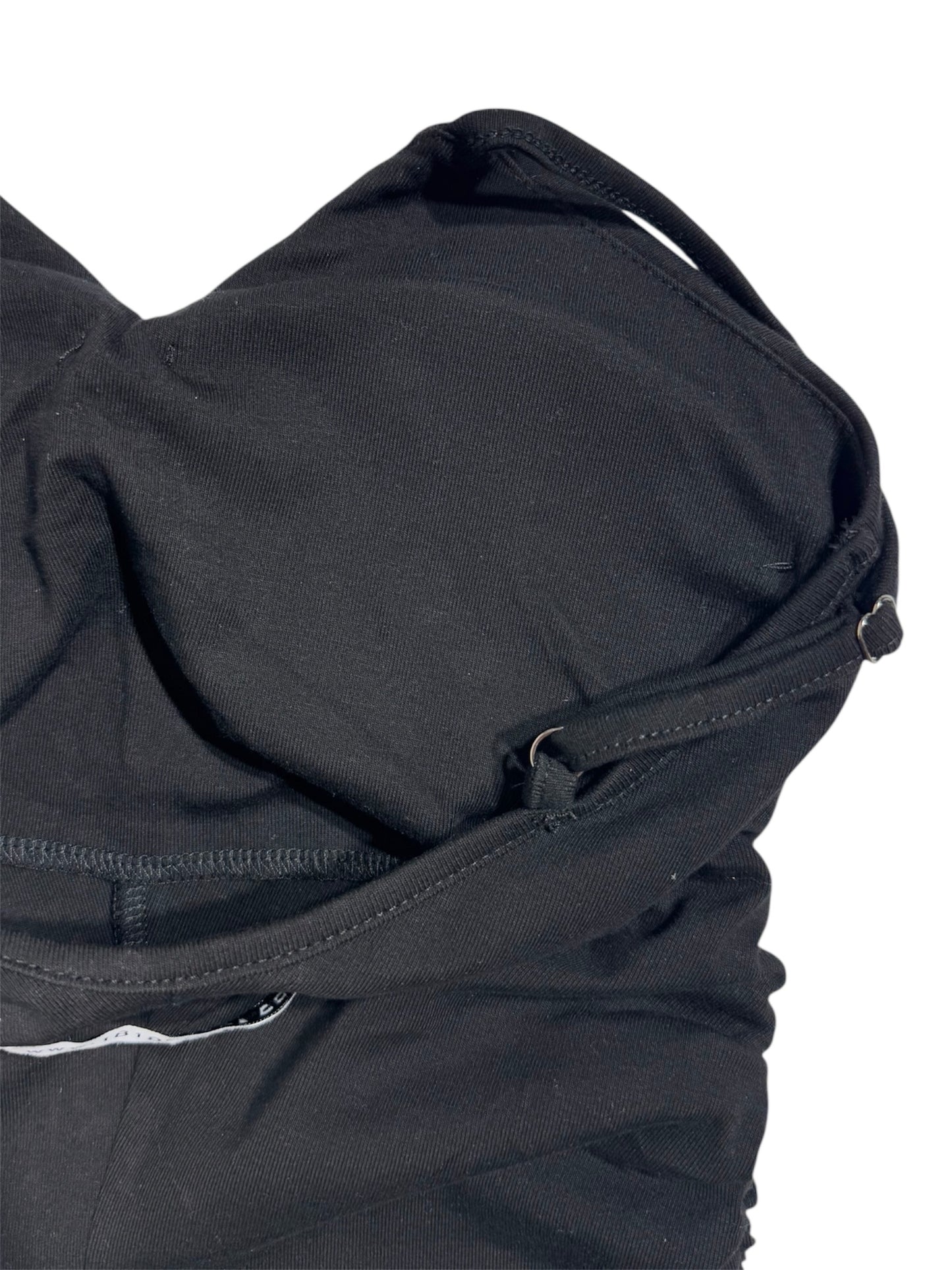 V NECK ONEPIECE black