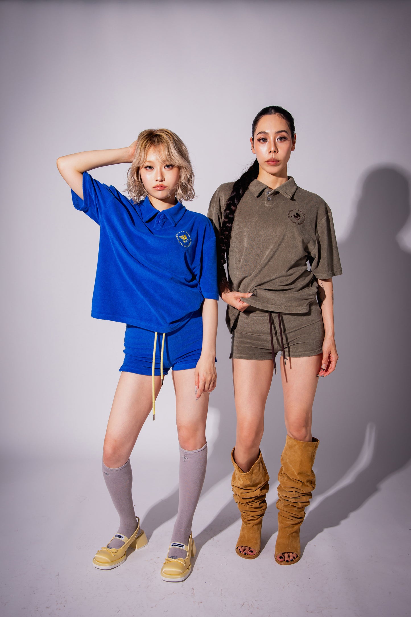 PILE HOT PANTS blue