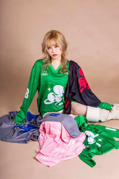 MESH TEAM L/S TEE green