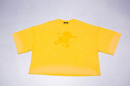 WASHED BIG TEE yellow