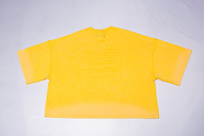 WASHED BIG TEE yellow