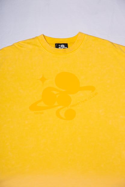 WASHED BIG TEE yellow