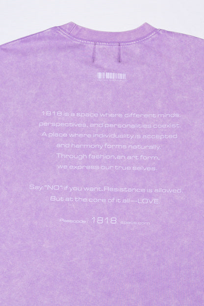 WASHED BIG TEE purple