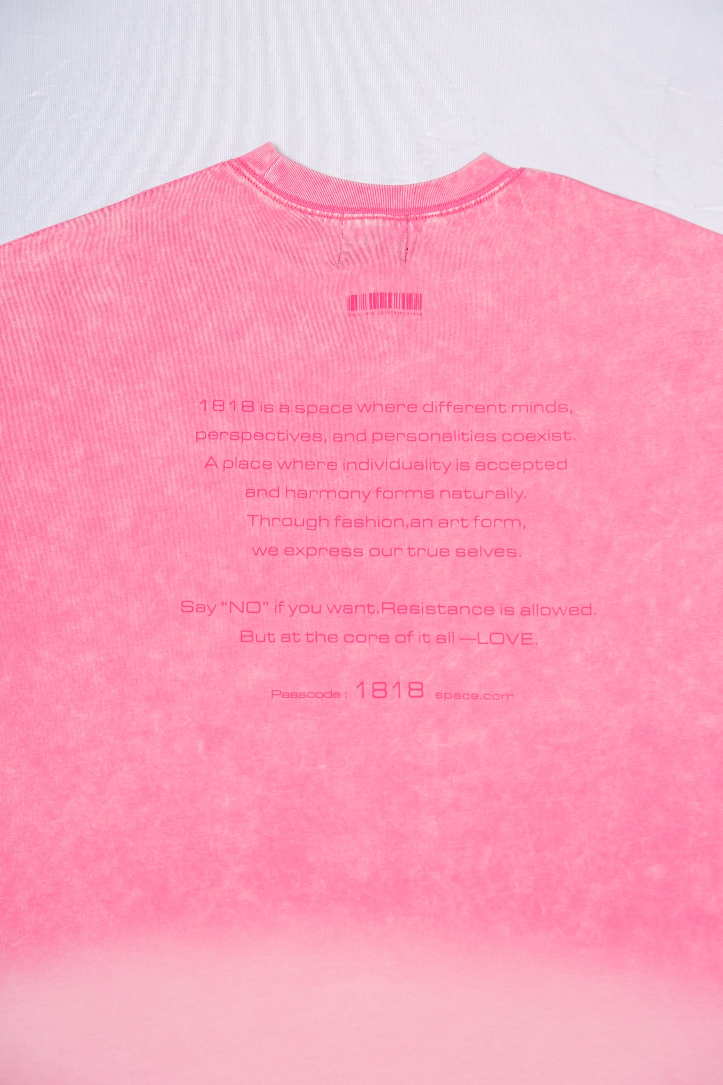 WASHED BIG TEE pink