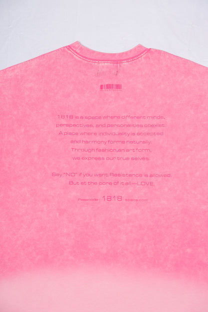 WASHED BIG TEE pink