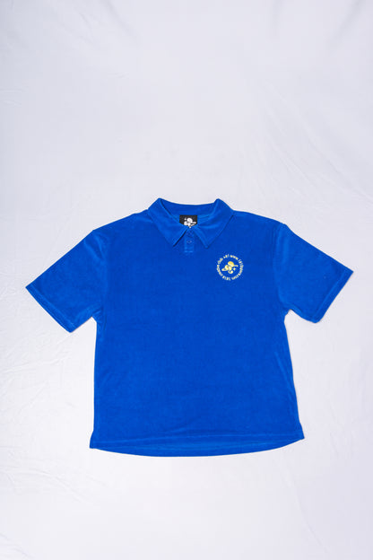 PILE POLO SHIRT blue