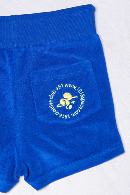 PILE HOT PANTS blue