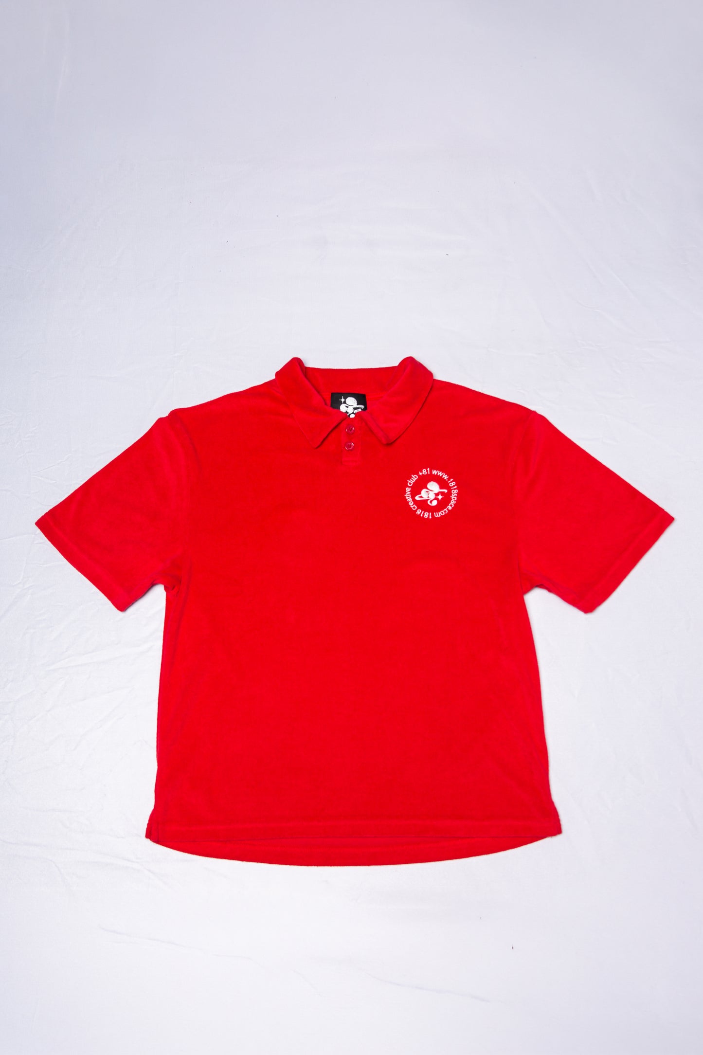 PILE POLO SHIRT red