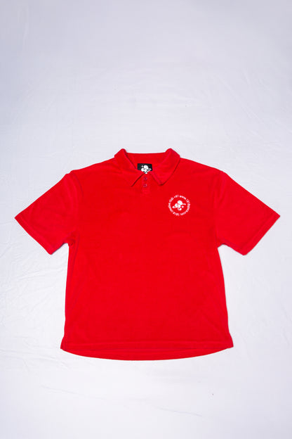 PILE POLO SHIRT red