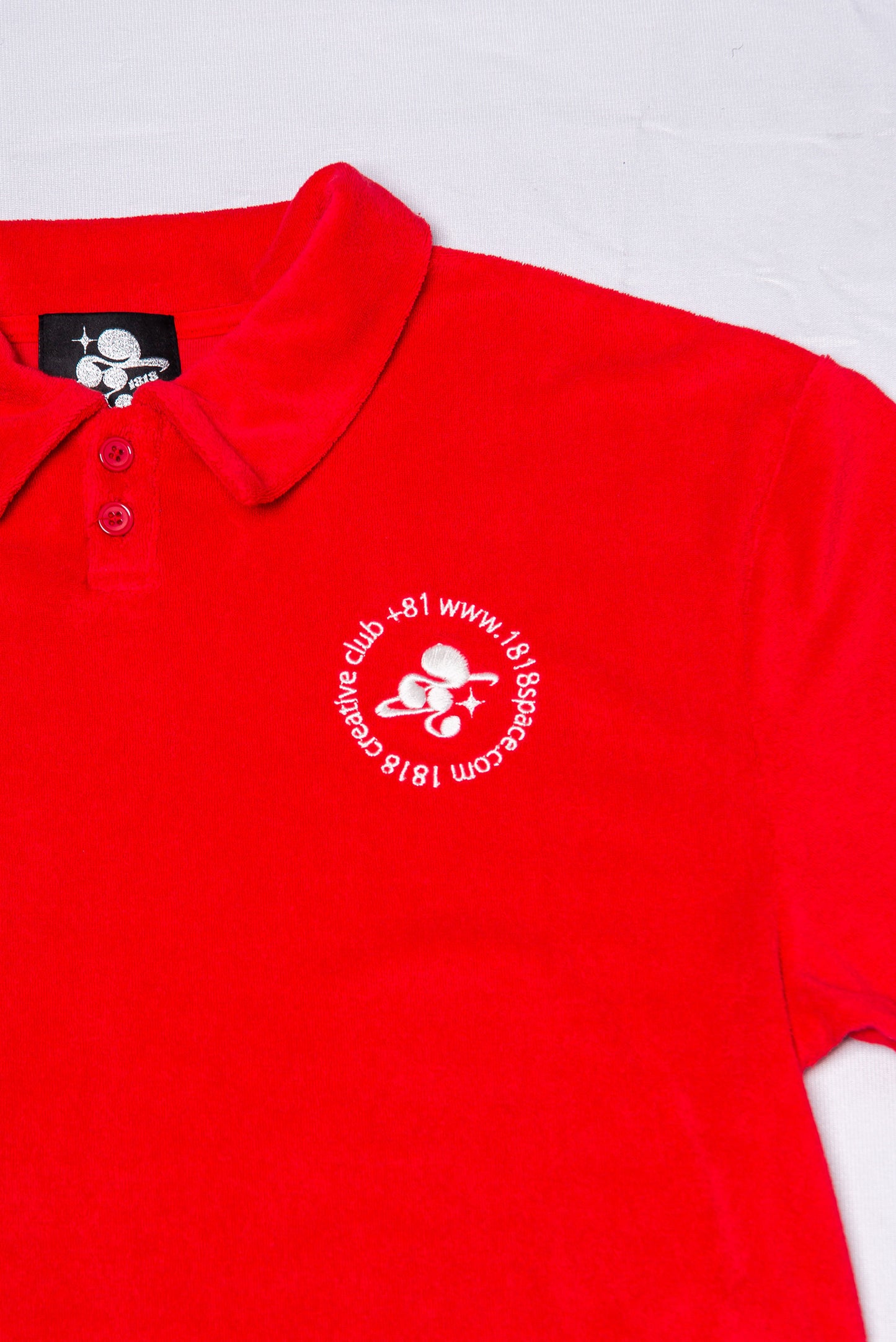 PILE POLO SHIRT red