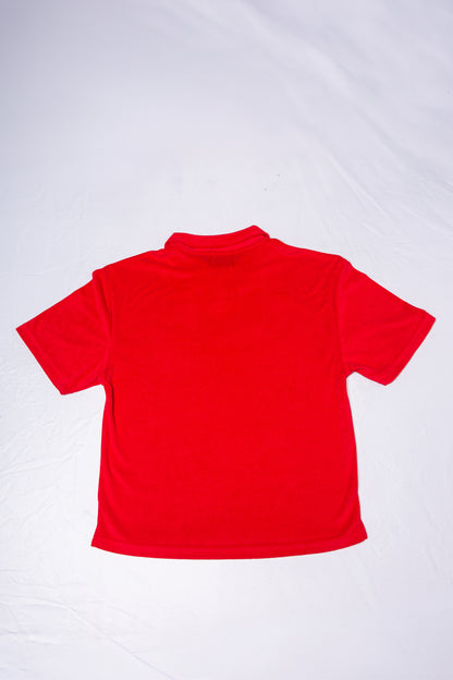 PILE POLO SHIRT red