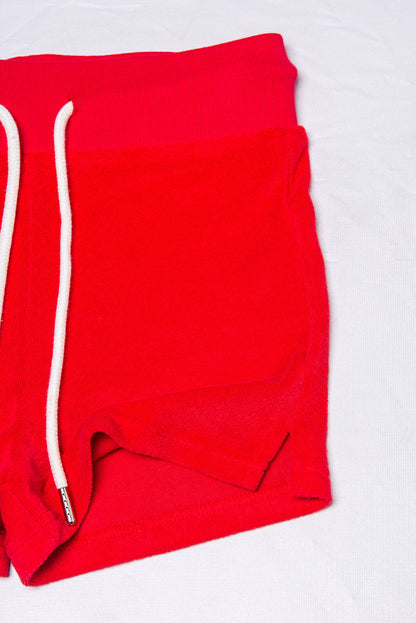 PILE HOT PANTS red