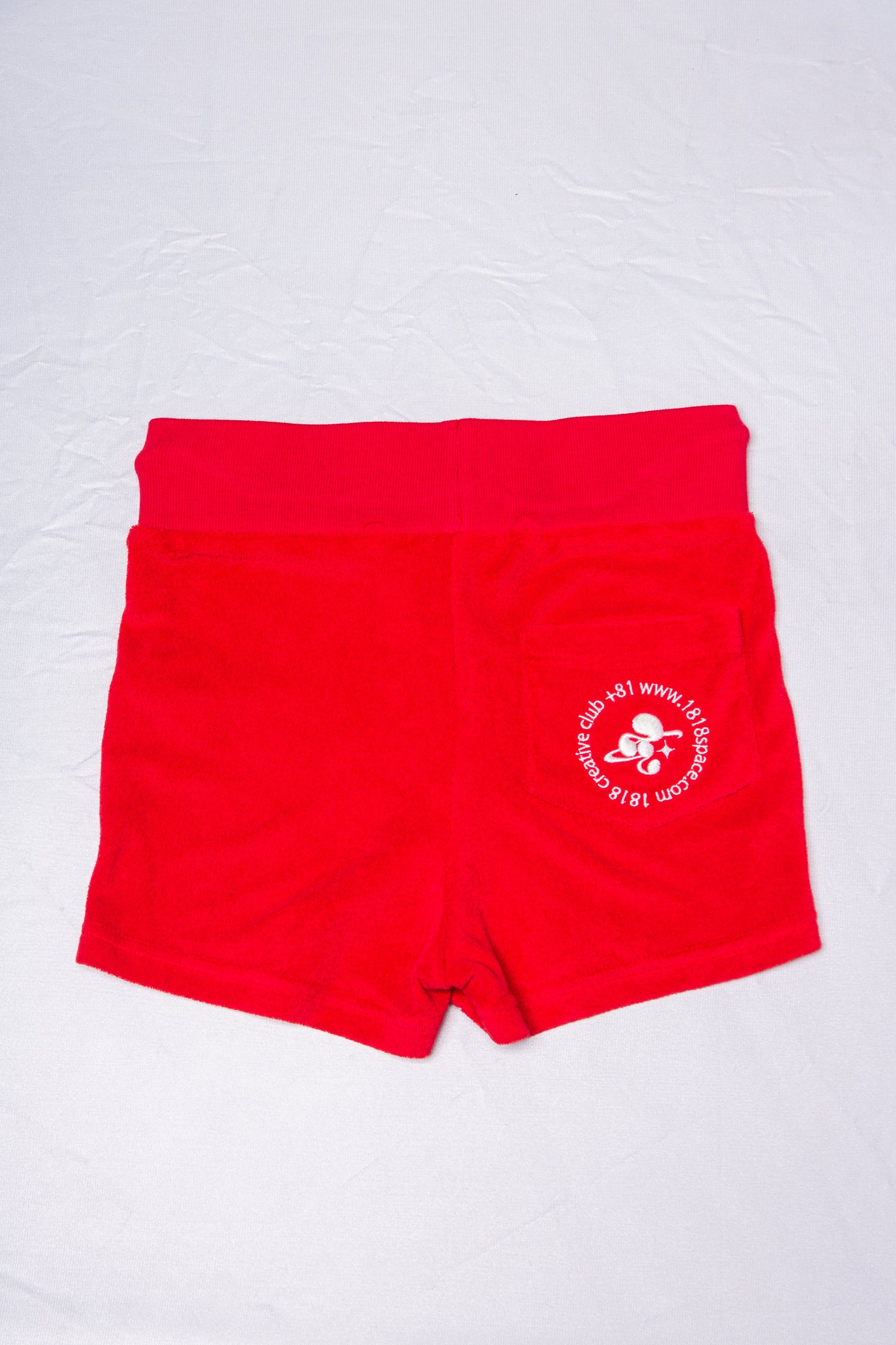 PILE HOT PANTS red