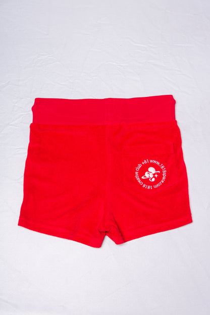 PILE HOT PANTS red
