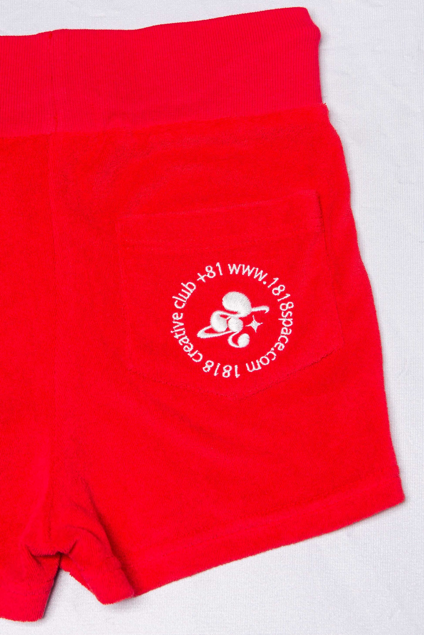 PILE HOT PANTS red