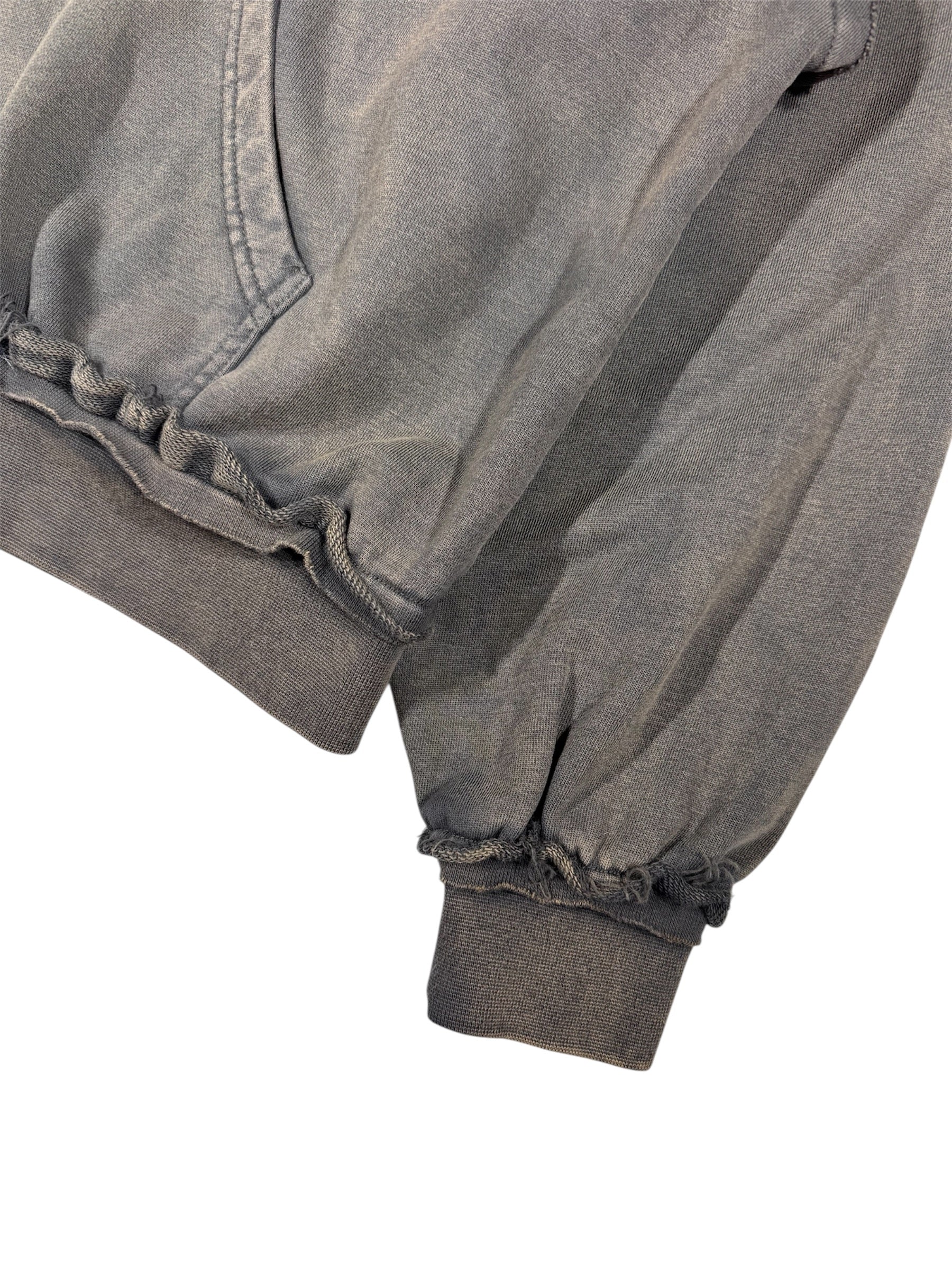 WASHED DOUBLE ZIP HOODIE black – 1818