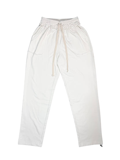 WASHED SWEAT PANTS white