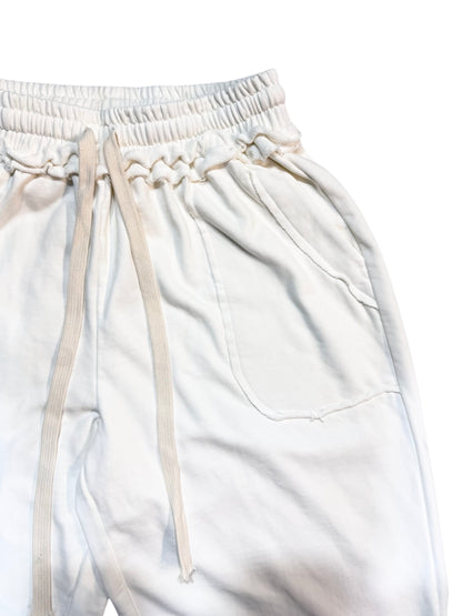 WASHED SWEAT PANTS white