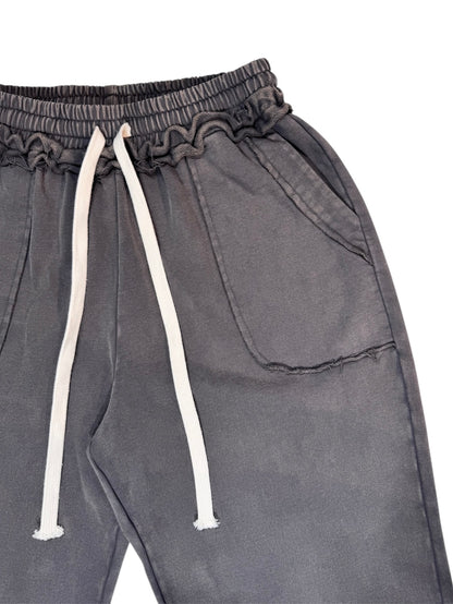 WASHED SWEAT PANTS black