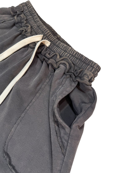 WASHED SWEAT PANTS black