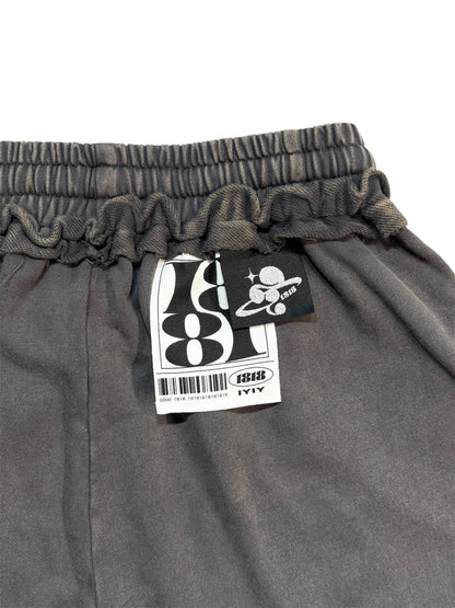 WASHED SWEAT PANTS black