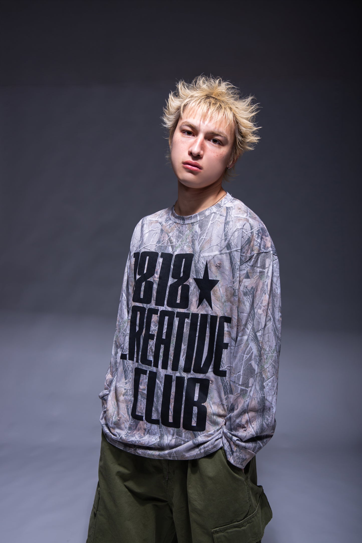 CAMO L/S T-SHIRT khaki