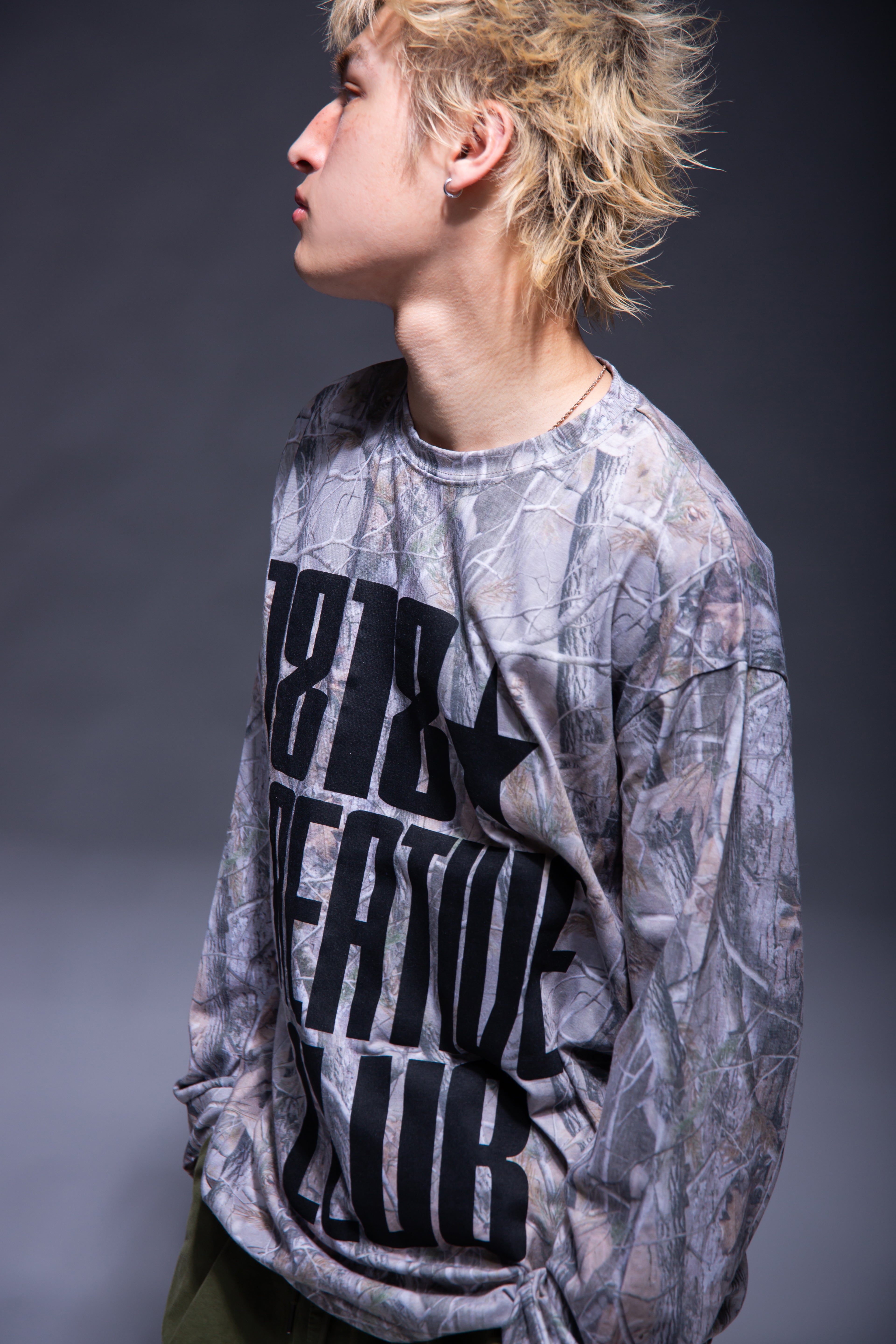 CAMO L/S T-SHIRT khaki｜1818 Iya Iya ユニセックスカモ柄ロンT