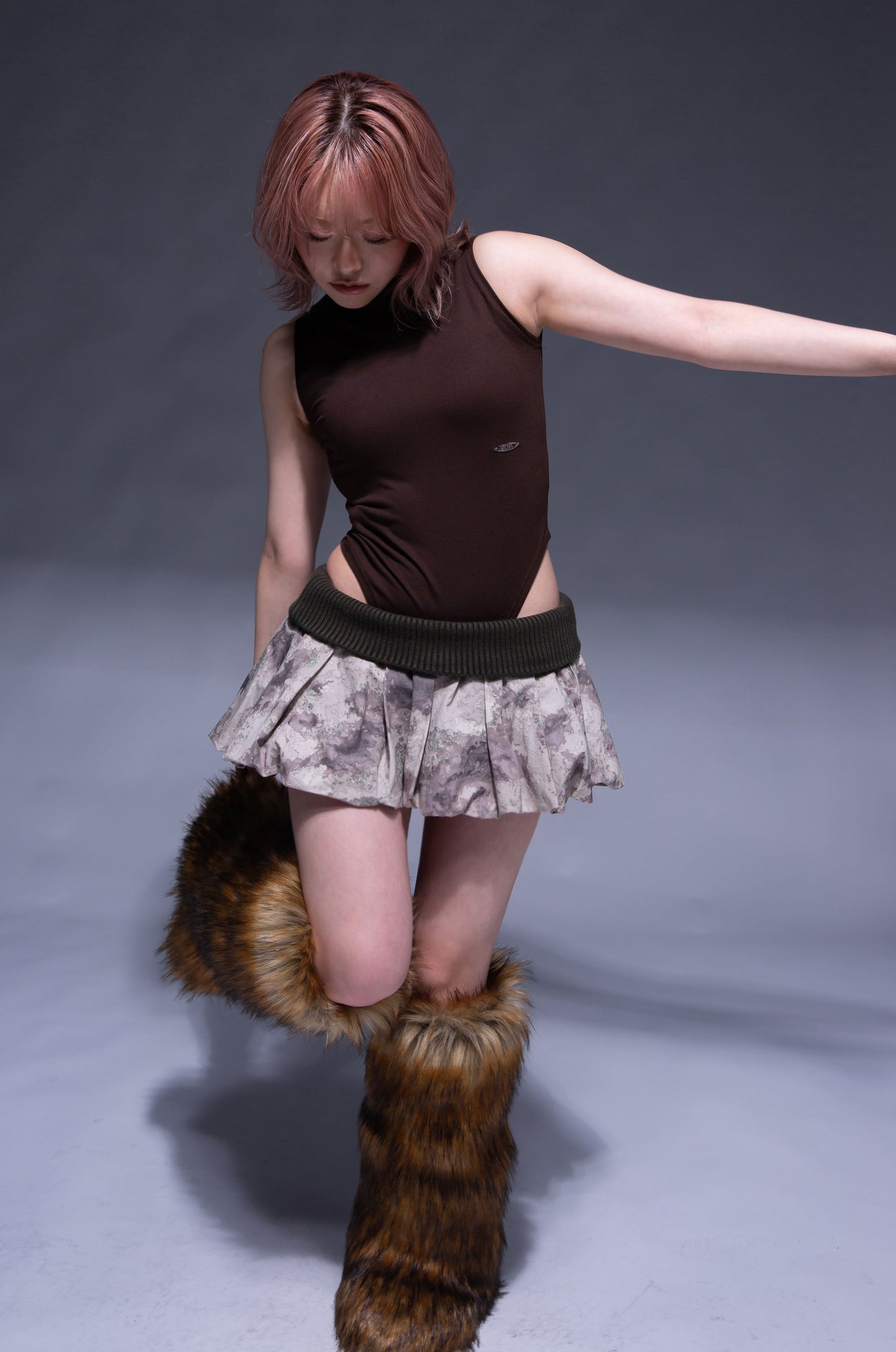 BODYSUIT TANK TOP brown