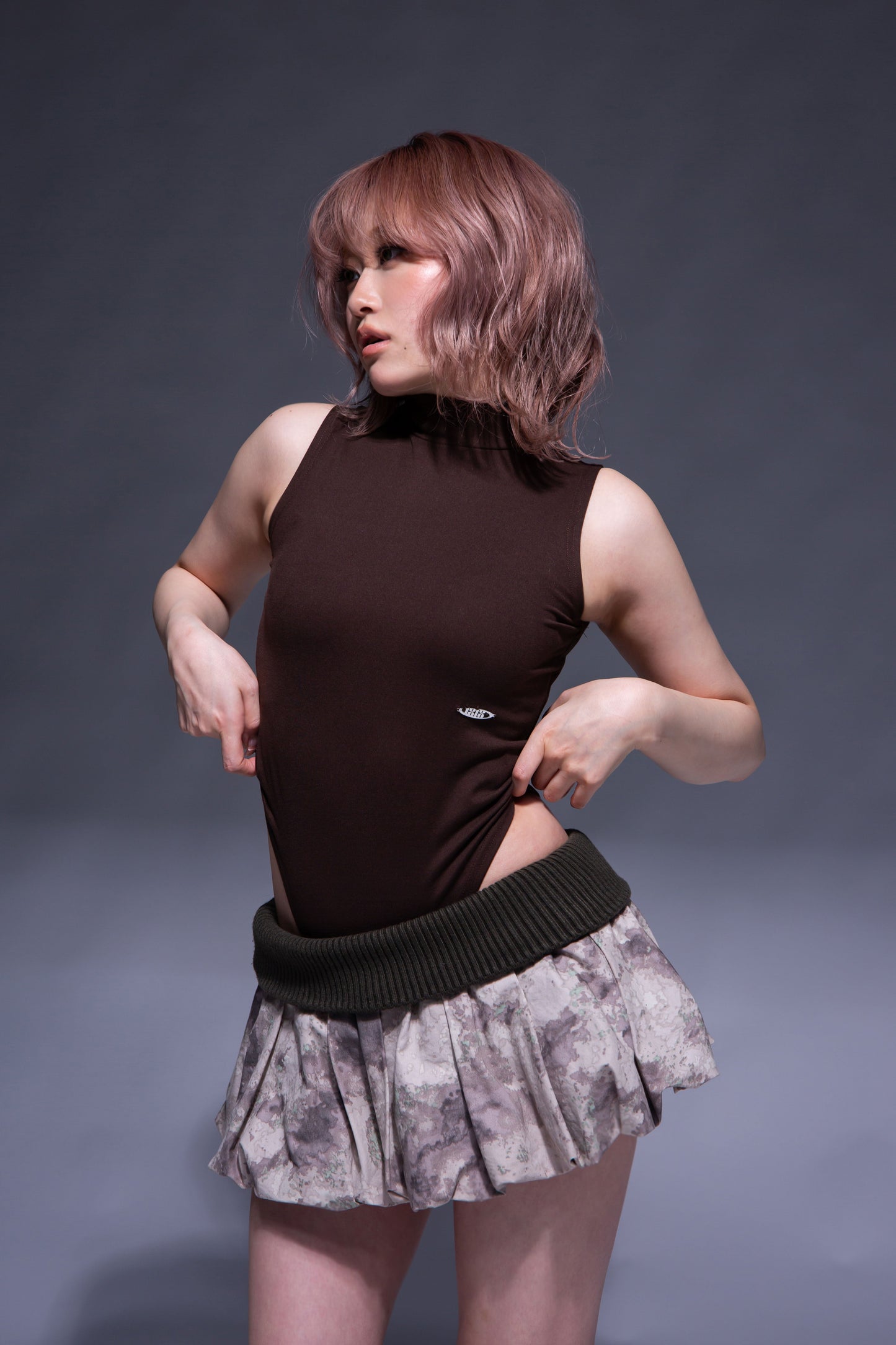 BODYSUIT TANK TOP brown