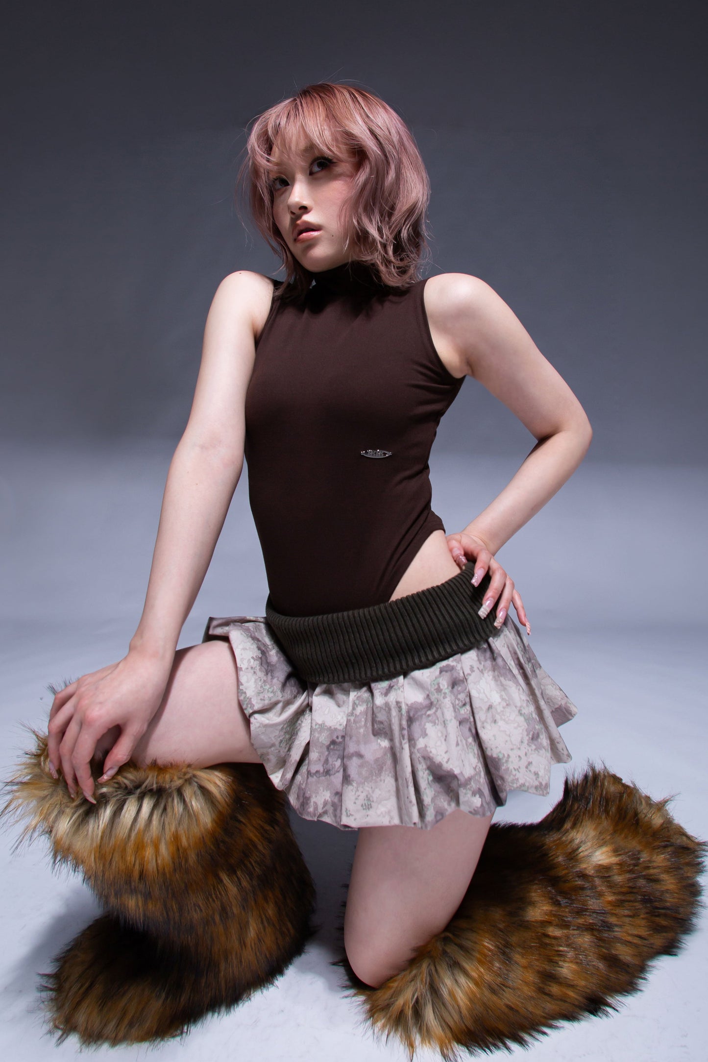 BODYSUIT TANK TOP brown