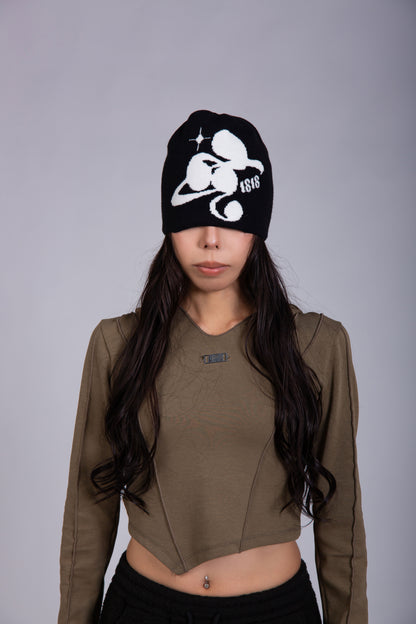 SYMBOL LOGO BEANIE gray