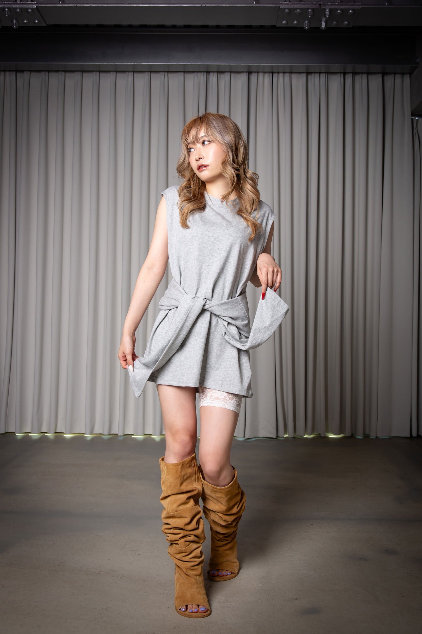 2WAY TANKTOP gray