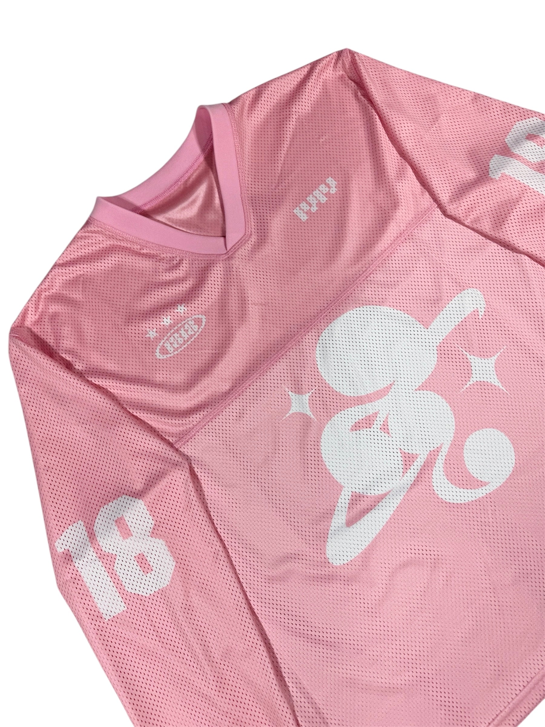 MESH TEAM L/S TEE pink – 1818